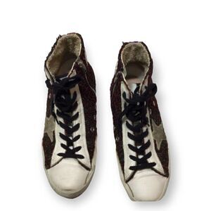 Golden Goose Francy Limited Edition High Top Sneakers Red Green EU 40 US 9